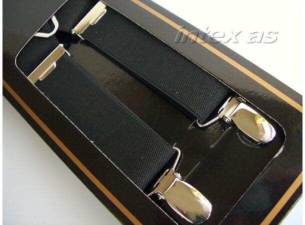 Herre seler 3cm sort Gabriel buksesele smal 411320 